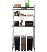 Amazon.co.jp: エムール キッチンラック ゴミ箱上ラック レンジ台 幅90